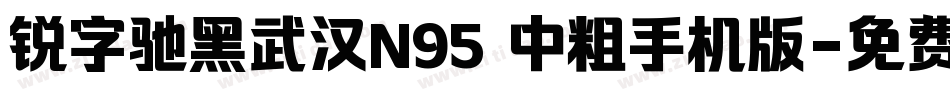 锐字驰黑武汉N95 中粗手机版字体转换